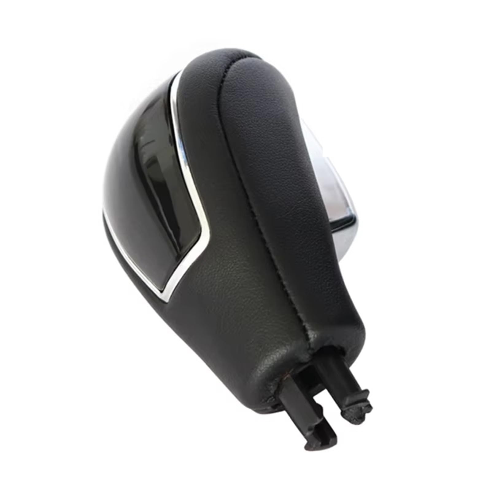 Cpddngzmkk Chromed Button Gear Shift Knob Lever Leather Gear Shift Knob For Mondeo Mk4 S-Max Kuga Galaxy Mk1 Automatic Pen Pomp Lever Handle Gearbox Stick Ball Car