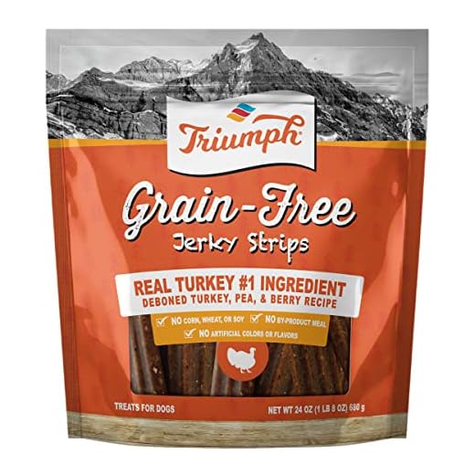 Triumph Free Spirit Grain Free Turkey, Vegetable & Cranberry Recipe Jerky Bites Dog Treats | 24 oz
