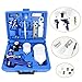HVLP Gravity Feed Paint Sprayer Tool Kit, Includes 1 x 0.8mm & 1 x 1.4mm Nozzle Spray Guns, Pneumatic Auto Paint Tool Set with Locking Air Pressure Regulator Gauge, Wrench, Brush