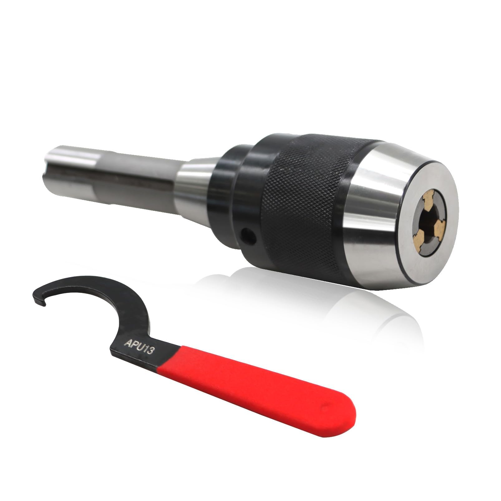 Yunnergo 1/64"-1/2" Heavy Duty R8 Shank Lathe Keyless Drill Chuck Special Titanium Jaws