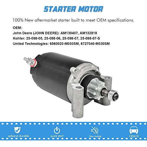 image for A ABIGAIL Starter Motor Replacement For John Deere Scotts Kohler 15-23