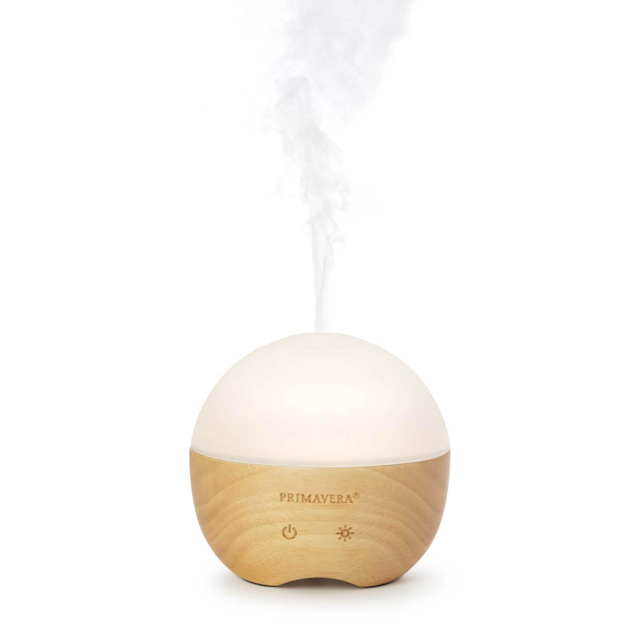 PRIMAVERA Aroma Vernebler Woody – elektrische Duftlampe, Diffuser, Raumduft – Aromatherapie – 4 Betriebsmodi im Dauer- und Intervallbetrieb