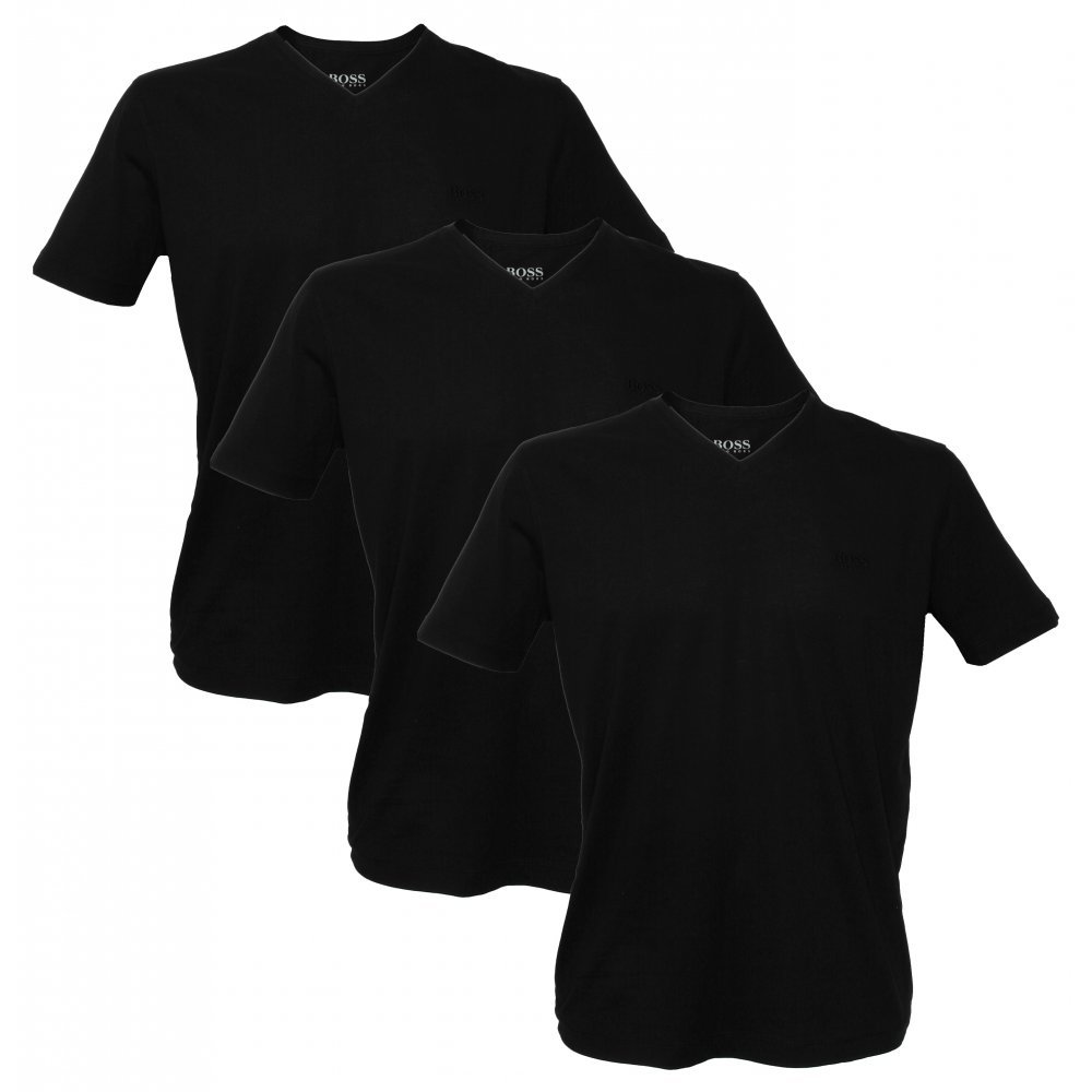 BOSS HUGO BOSS 3 Pack Cotton Classic V-Cuello de la Camiseta, Monocromo, Camisa SS VN