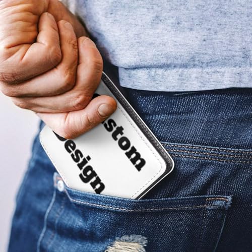 Image of Coldinair Custom Wallet for Teen Boys Personalized Kids Boys Bifold Wallet Purse Leather Credit Card Cash Id Holder Cool Slim Bifold Small Coin Purses