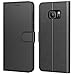 Tenphone Etui Coque pour Samsung Galaxy S7, Protection Housse en Cuir PU Portefeuille Livre,[Emplacements Cartes],[Fonction Support],[Languette Magnétique] pour (Galaxy S7 (5,1 Pouces), Noir)
