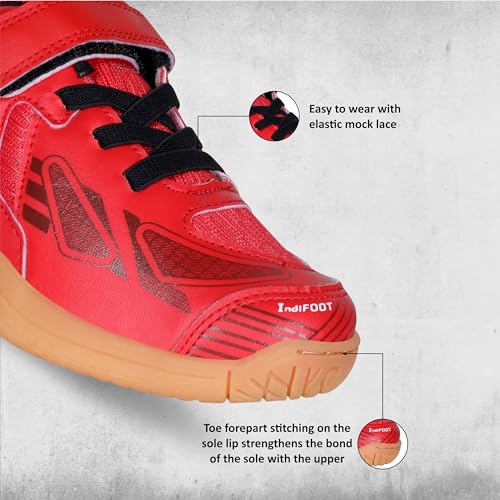 Image of Nivia Appeal 3.0 Red /Black Badminton Shoes for Kids