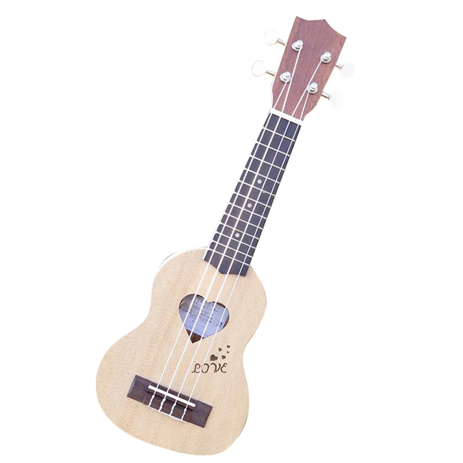 Ukelele Ukelele De 17 Pulgadas Instrumento Musical De Madera De Abeto Guitarra Hawaiana De 4 Cuerdas