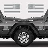 Subdued American Flags Tactical Military Flag USA Decal 5"x3" (Glossy Grey)