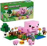 LEGO Minecraft la maison du bébé cochon figurines et ensemble de jeu - Jouet de construction Minecraft pour enfants, garçons et filles, 7 ans et plus - avec 2 figurines pour jeu de rôle - Idée cadeau pour anniversaires - 21268