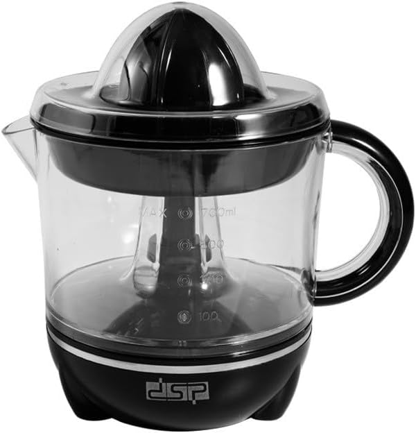 Electric Citrus Juicer, Manual Orange Juice Extractor, Multi-function Juicer with Clear Container, Black
