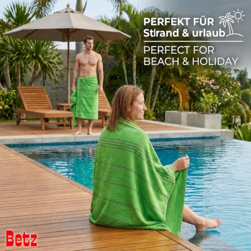 Betz Badetuch XXL Lines 90x180 cm – 100% Baumwolle, weich & saugstark – Strandtuch groß für Urlaub, Pool, Sauna & Outdoor… – Ansicht 7