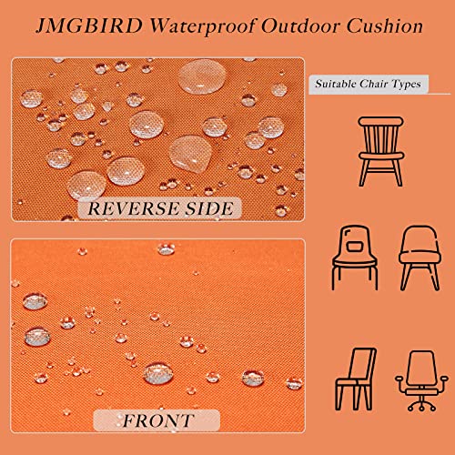 Jmgbird Outdoor Chair Cushions Set Of 2, Patio Cushions D16Xw17 Inch With Ties, Outdoor Chair Pad For Patio Furniture #TOP2