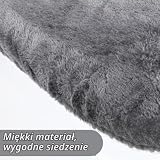 1 szt. Pokrowiec na deskę sedesową z mikrofibry, miękki, aksamitny pokrowiec na deskę sedesową, trwały, regulowany, rozciągliwy, puszysty pokrowiec na deskę sedesową z elastycznym dnem, chłonny, można