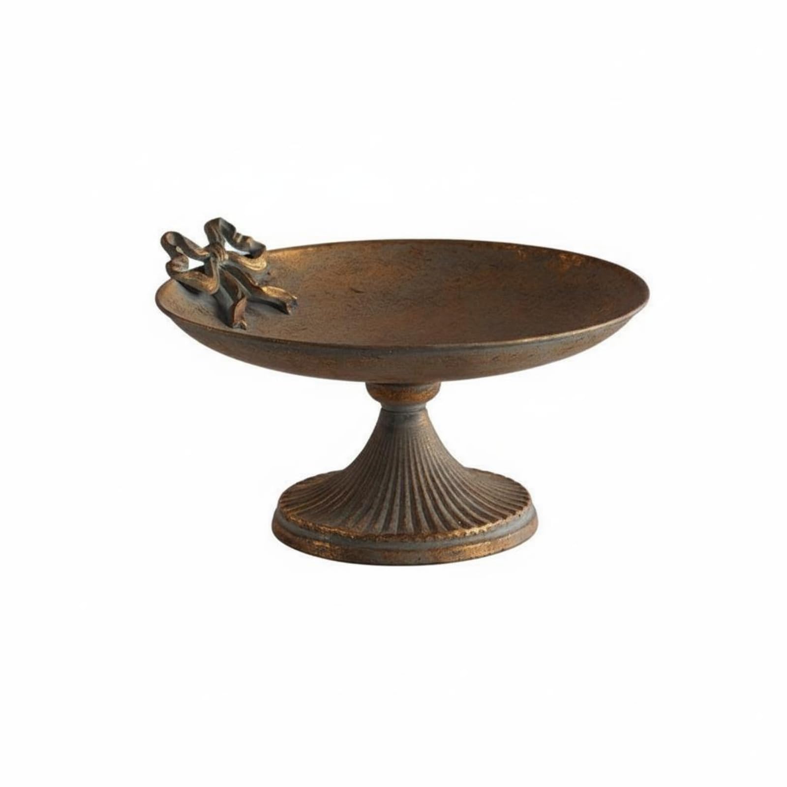 Dekotablett Vintage Eisen Schale Podest Schüssel Ablageschale mit Detailreicher Seitenverzierung Und Robustem Material aus Schmiedeeisen für Wohnzimmer Vitrine Konsolentisch Heimdekoration