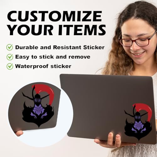 Image of Solo Leveling Peeker Anime Manga Decal Water Resistant Sticker Indoor Use Ideal for Laptop Window (Igris 1)
