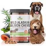 Salmon Dog Chews | Omega 3 Fish Oil Chews with Wild Alaskan Salmon Oil | Skin & Coat + Seasonal Alle