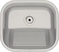 Tanque de Encaixe Tramontina Hera Compact 19 em Aço Inox Escovado 40x35 cm