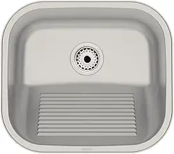 Tanque de Encaixe Tramontina Hera Compact 19 em Aço Inox Escovado 40x35 cm