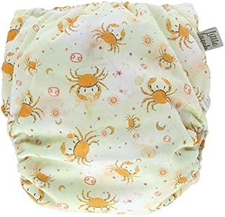 Little Lamb Cream OneSize Pocket Nappy, Washable and Reusable Cloth Nappies for Newborn Baby to Toddler, Girl or Boy, Comfortable for Babies, Comes with Double Thickness Bamboo Boosters
