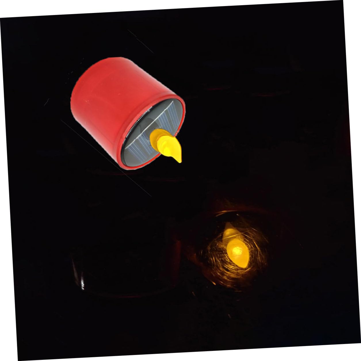 6pezzi Candela Solare LED Gialla Effetto Tremolante Candela senza Fiamma Energia Solare Lumino LED per Decorazioni Esterne e Interne