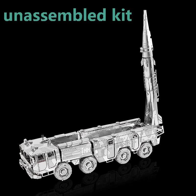 Miniatura 3 de MOUDOAUER 1100 Kits de metal 3D Dongfeng 11 Modelo militar de vehículo de misiles para colección (kit sin ensamblar) Colección de modelos