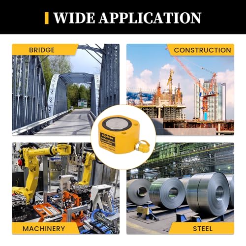 Image of 50T Low Profile Stroke Hydraulic Ram Cylinder Jack 0.71 inch Stroke FPY-50 Single-Action Lifting Cylinder Jack Mini Protable Porta Power Ram for Machinery and Industry