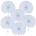 WOWOSS 60 Packs White Paper Fans Wedding Fans Round Shaped Folding Fans Plastic Handle Wedding Celebration Birthday Party Favor