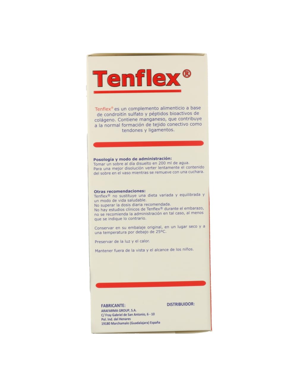 Arafarma Pack 2 Unidades Tenflex 30 Sobres Solución Oral Complemento Alimenticio