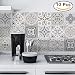10 pcs impermeable antimoho diseño retro de azulejos suelo Pegatina, Pegatina autoadhesiva...