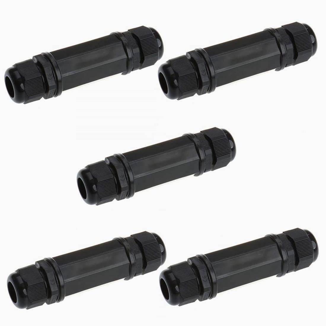 5 sztuk ekranowanych M22Z RJ45 wodoszczelny Cat5/5E/6 8P8C wtyczka IP67 Ethernet LAN podwójna głowica zewnętrzna
