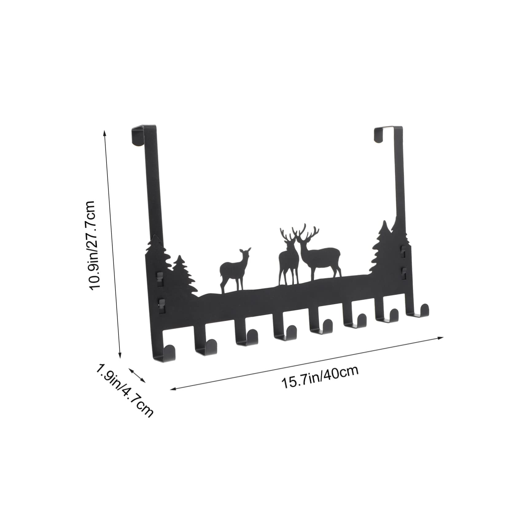 Ciieeo Door Storage Hanger Strong Adhesive Hook Space-Saving Versatile for Clothes Kitchenware Hats Bags