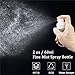 Fine Mist Travel Spray Bottle for Toiletries 2oz/60ml 2Pack Small Spray Bottle Travel Size Spray Bottles TSA Approved Leakproof Refillable Cosmetic Container for Hair Skincare Water Face Toner(2Clear)