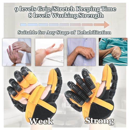 Image of 8th-Gen Rehabilitation Robot Gloves, Stroke Therapy Equipment, Hand Robotic Rehabilitation Device, 4 Modes, Adjustable Intensity, Touch Panel. Perfect Gifts for Stroke Patients with Hand Impairment