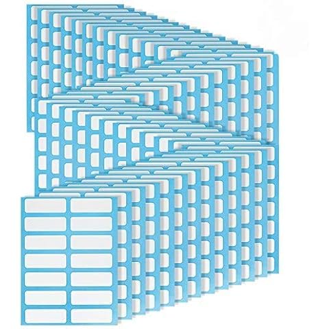 File Folder Labels Adhesive Name Label White Filing Envelopes Tags Writable Bottle Cup Stickers (3.8 x 1.3cm, Pack of 672) Cover