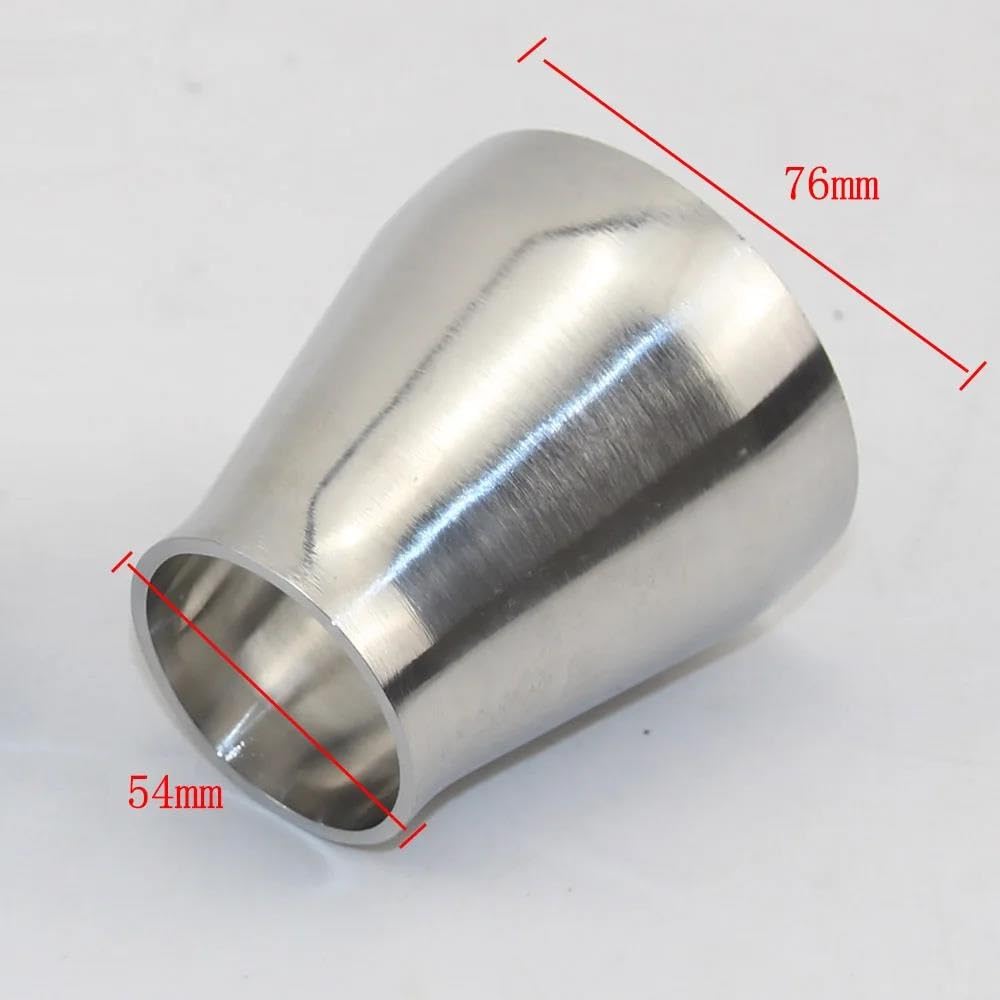 Raccordi Per Tubi Di Scarico Universali Per Autoveicoli Da 63 Mm A 76 Mm In Acciaio Inox 304 Per Saldatura Giunti Riduzione Grandi A Piccoli(OD 76mm-54mm)