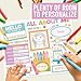Hadley Designs All About Me Posters Elementary - 20 Star Student Poster Kindergarten, 11x14 All About Myself Star of The Week Poster Preschool, Pastel PreK Classroom Must Haves