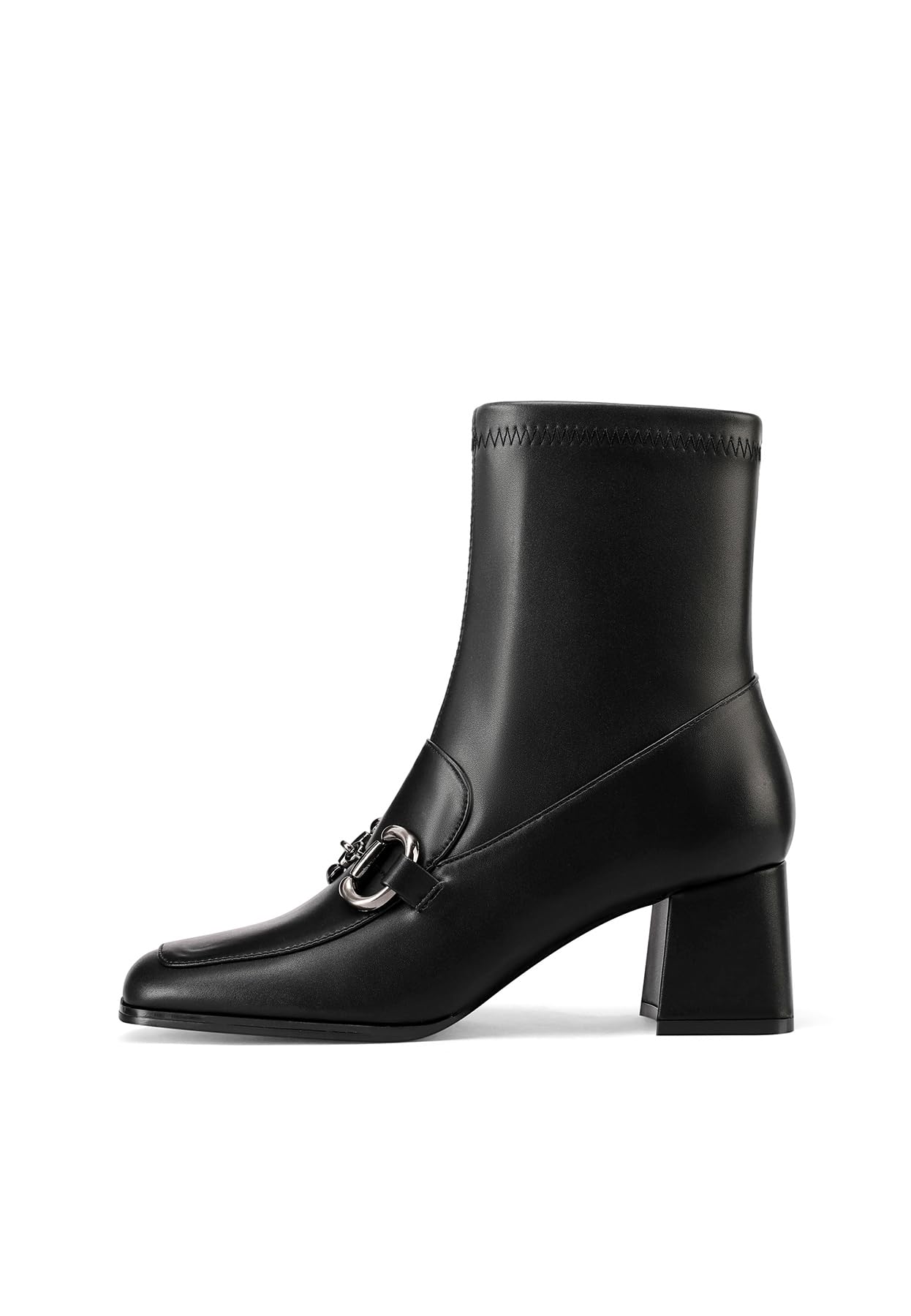QUEEN HELENA Tronchetti con Tacco Basso Stivaletti con Zip Laterale Donna ZM9814