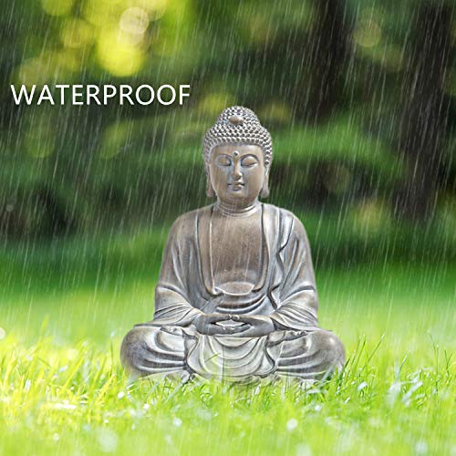 Meditating Buddha Statue Outdoor Large, Zen Garden Statues, 10.3Inch Buddha Serene Decorative Sitting Sculptures For Home Indoor Outdoor Garden Patio Desk Porch Yard Art Decoration (Waterproof) #TOP1