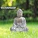 Meditating Buddha Statue Outdoor Large, Zen Garden Statues, 10.3inch Buddha Serene Decorative Sitting Sculptures for Home Indoor Outdoor Garden Patio Desk Porch Yard Art Decoration (Waterproof)