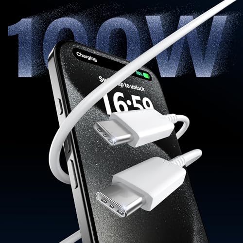 Image of Phone 17 16 Pro Max Charger Fast Charging,45W Phone 17 Charger Type C Chargers USB C Charge Block &6.6FT Long C Charging Cables Cord for Phone 17 /17 Pro / 17 Pro Max /Air /Phone 16 15 Pro Max,White