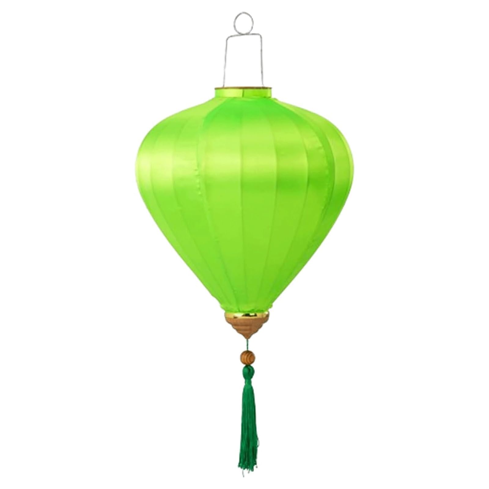 YTGHBIML Oval Silk Lantern Vietnamese Lantern Cloth Oriental Hanging Lantern Fabric Lantern New Year Lantern Japanese Vietnam Hanging Lantern(Bright Green,12 Inch)