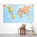 Maps International Giant World Map Poster - Mega-Map of The World - Front Sheet Laminated - 46 x 80 - Updated 2025