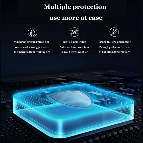 Fabricadora de hielo portátil para mostrador, produce hasta 30 kg de cubos de hielo al día, ideal para hogar, oficina, bar o cocina miniatura 4