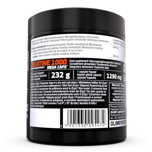 Olimp Creatine 1000 Mega Caps® - 180 Gélules – Image 3