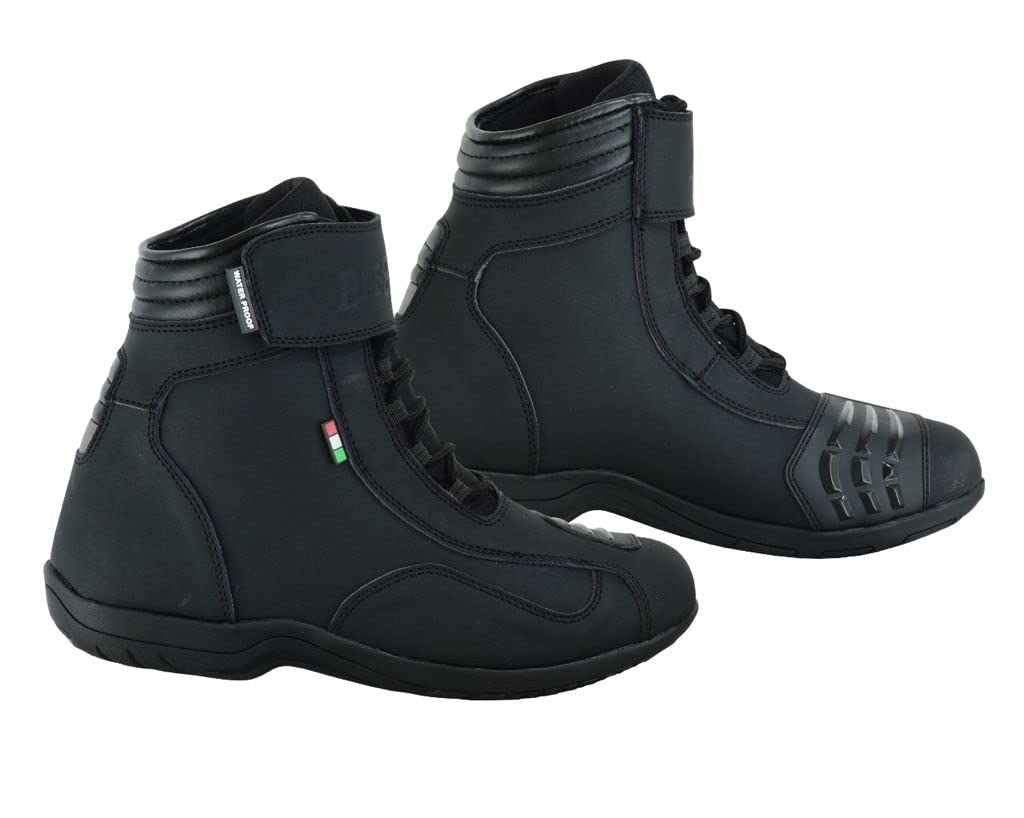 BI ESSE Zapatos Moto Scooter de Cuero con Protectores Ciudad Viaje Deporte