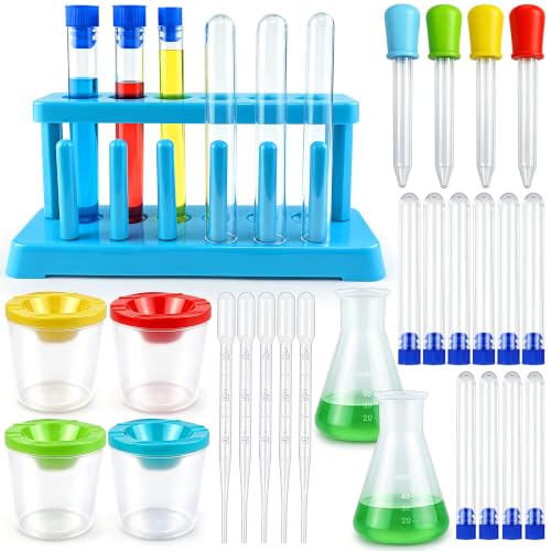 26PCS Science Lab Kit Plastic Lab Science Experiments and Test Tubes Set
