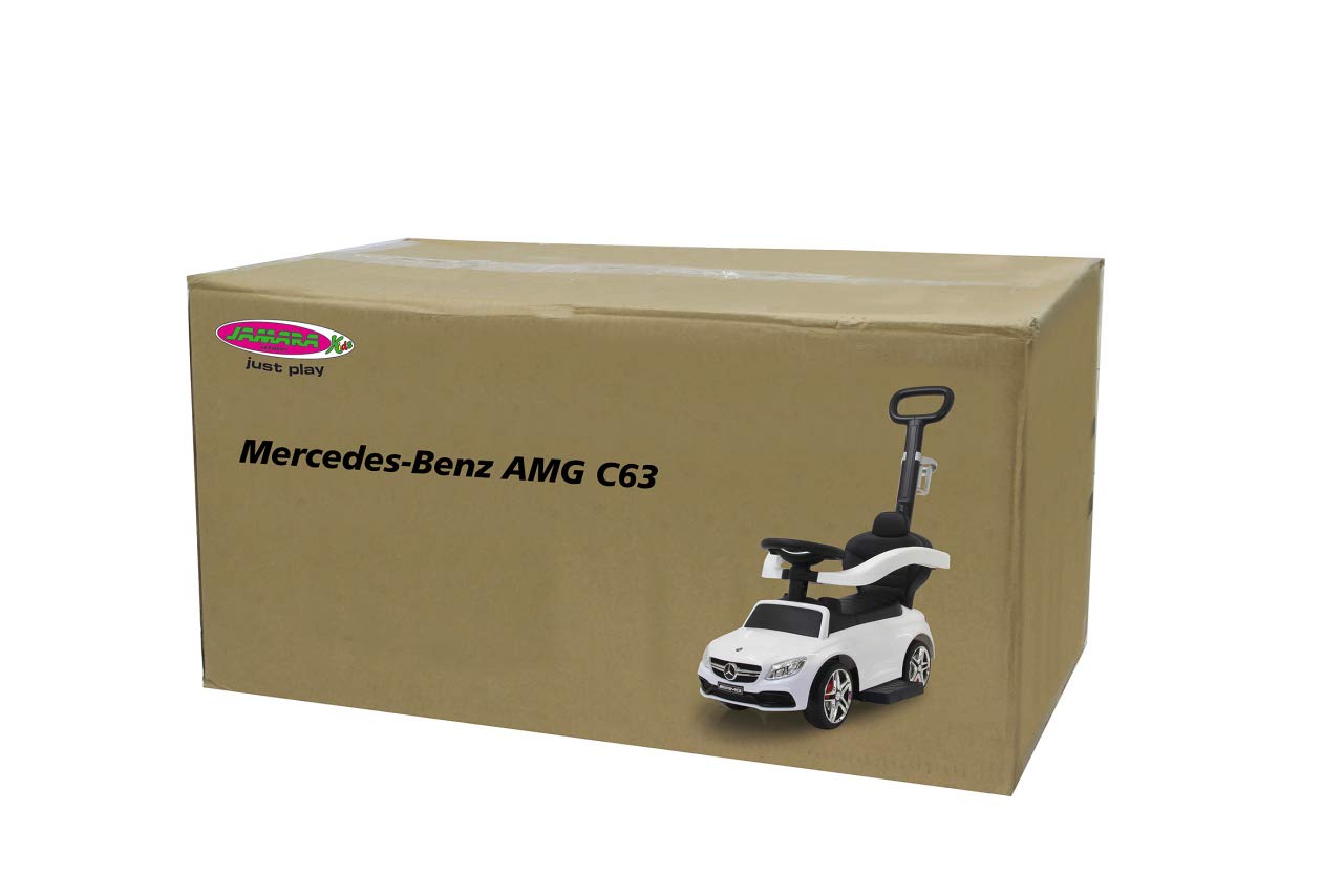 Correpasillo Mercedes-AMG C 63 3en1 Azul – Antivuelco, Sonidos, Luces Y Asiento De Piel Sintética Para Bebés
