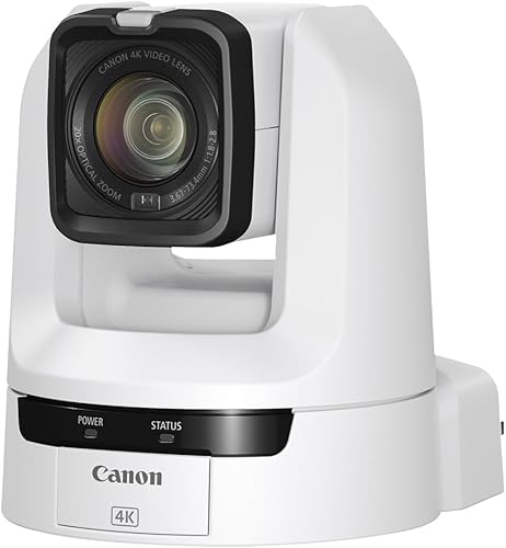 Miniatura 2 de Canon Cámara PTZ CR-N100 (blanca), zoom óptico 20x, video 4K UHD, producciones profesionales, casa de culto, educación, transmisión, corporativo,