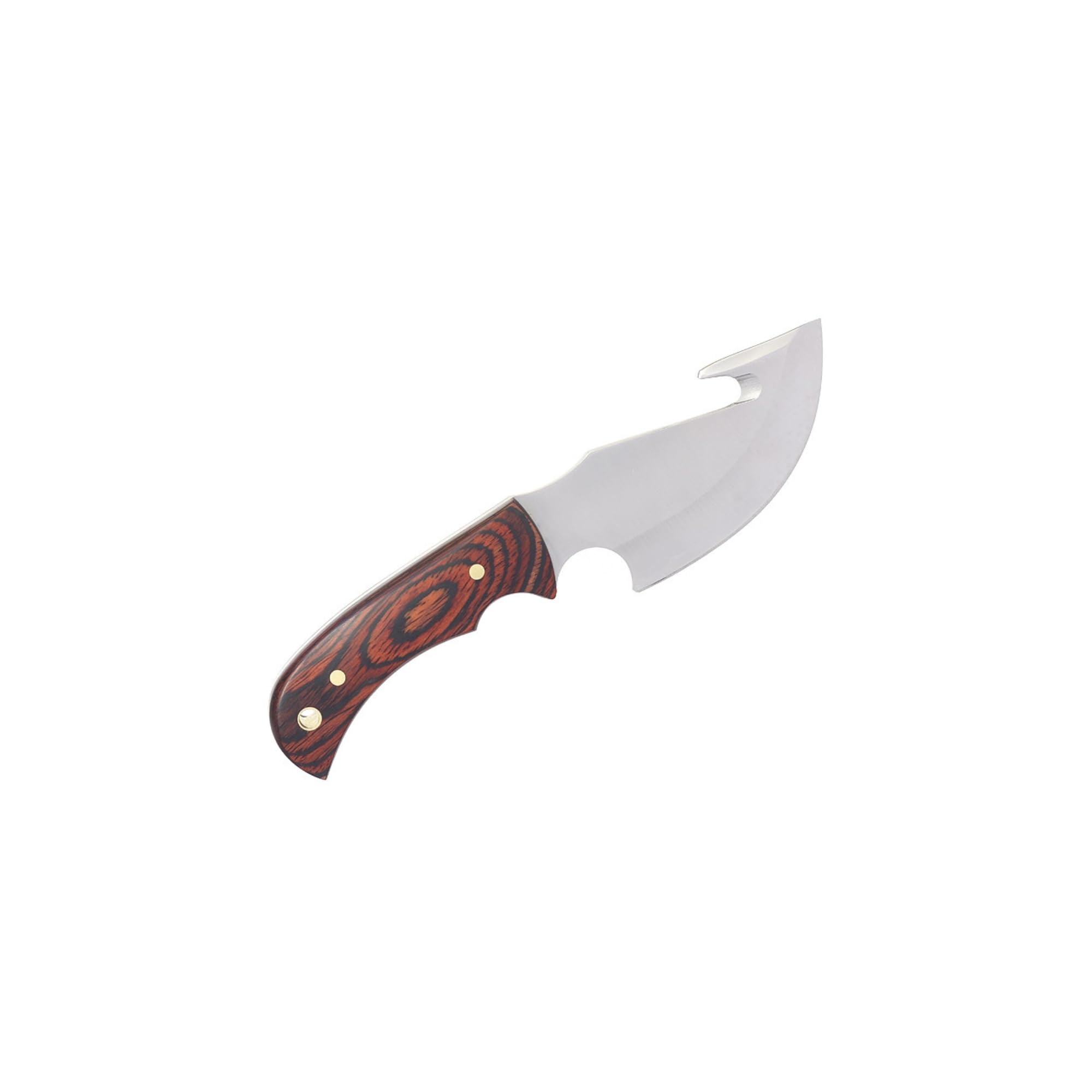 Muela GRIZZLY-12R Cuchillo de Caza con Hoja fija de 12 cm en Acero MoVa y Empuñadura de Madera Coral. Fabricado en España | Ideal para Caza,Supervivencia, Outdoor y Bushcraft | LO TRINCO YO