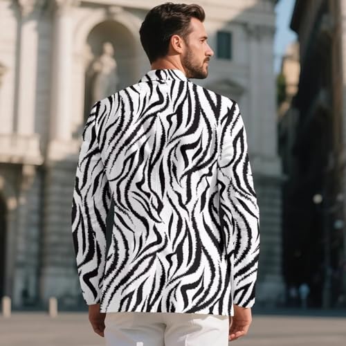 Casual One Button Suit Blazer for Men Slim Fit Lightweight Sport Coat Business Jackets3